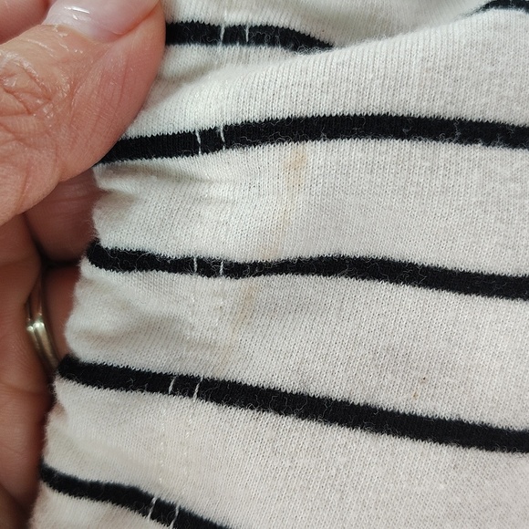 Z Supply Pullover Sweatshirt Hooded Cream With Black Stripe Size Large - Picture 9 of 10